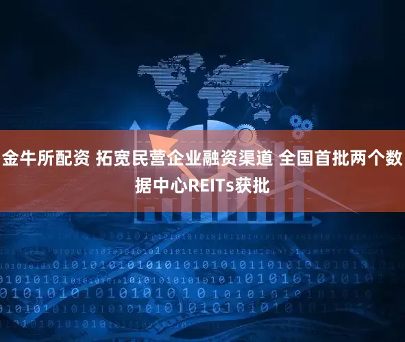 金牛所配资 拓宽民营企业融资渠道 全国首批两个数据中心REITs获批