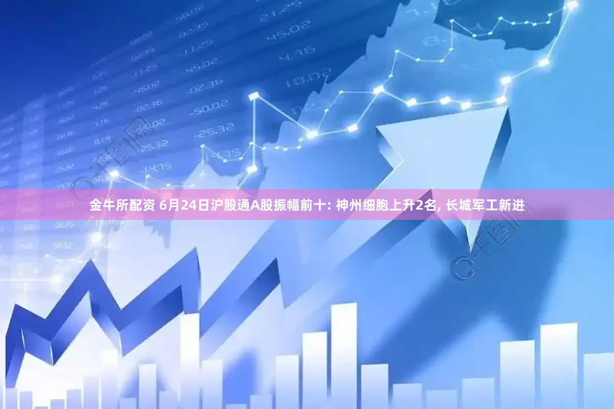 金牛所配资 6月24日沪股通A股振幅前十: 神州细胞上升2名, 长城军工新进