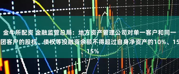 金牛所配资 金融监管总局：地方资产管理公司对单一客户和同一集团客户的股权、债权等投融资余额不得超过自身净资产的10%、15%